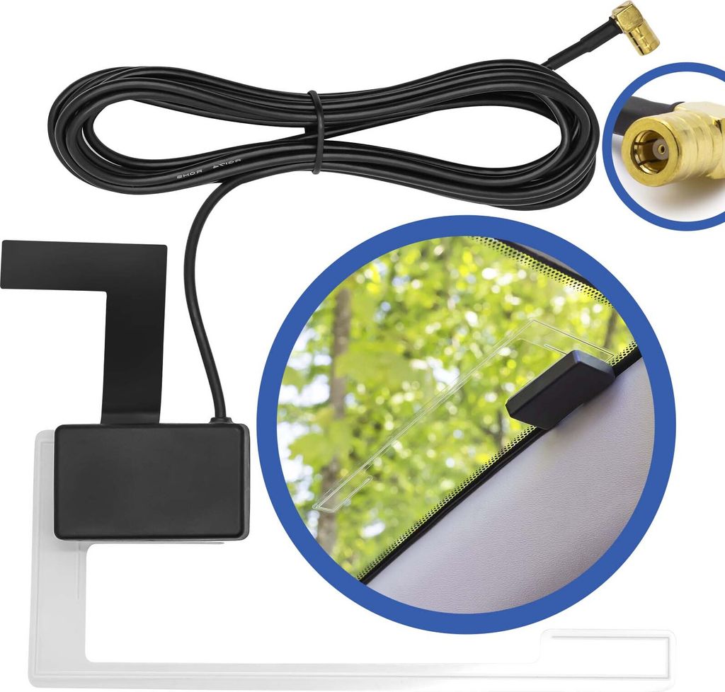 DAB + Scheiben Antenne Aktiv Radio Adapter passend für JVC Kenwood Sony Alpine Pioneer