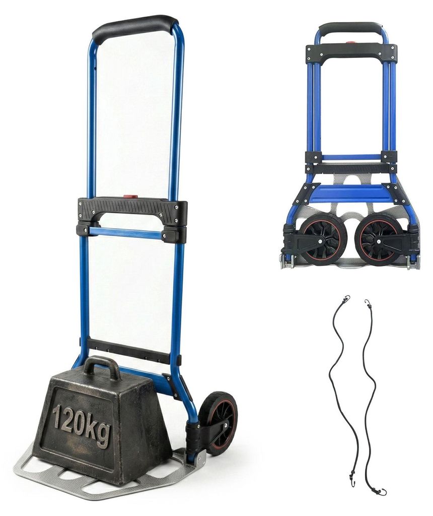 Klappbare Sackkarre, Tragkraft 120 kg, Stahlrahmen