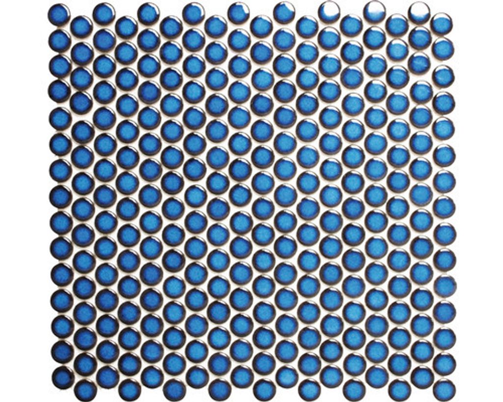 Keramikmosaik Knopf 451N kobaldblau glänzend 32x30,5 cm Produktbild 