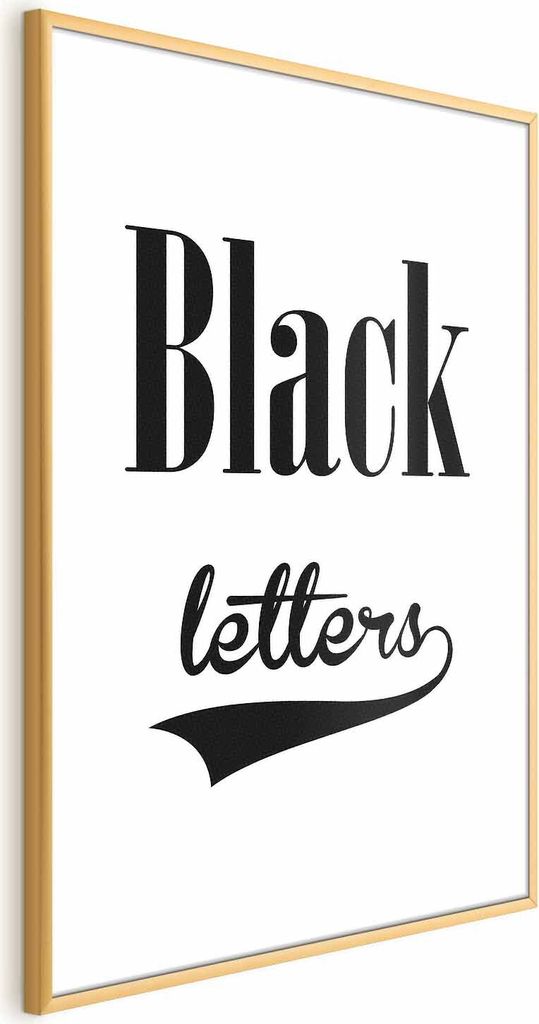 Posterpapier Poster - Black Letters 40x60 cm Text n-A-0767-ao-a