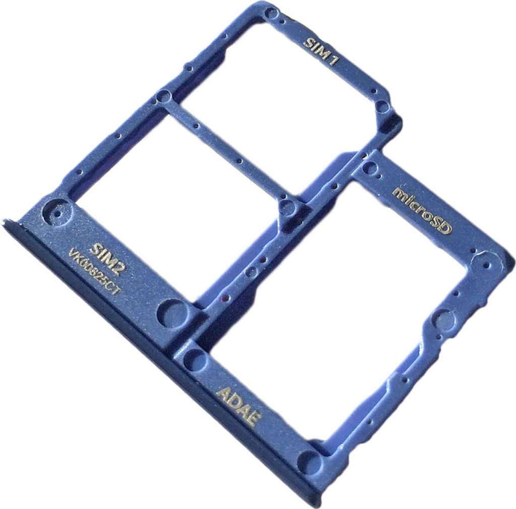 Dual Simkartenhalter und micro-SD Card Fach für Samsung Galaxy A41 (SM-A415F/DSN), Original Ersatzteil, Blau