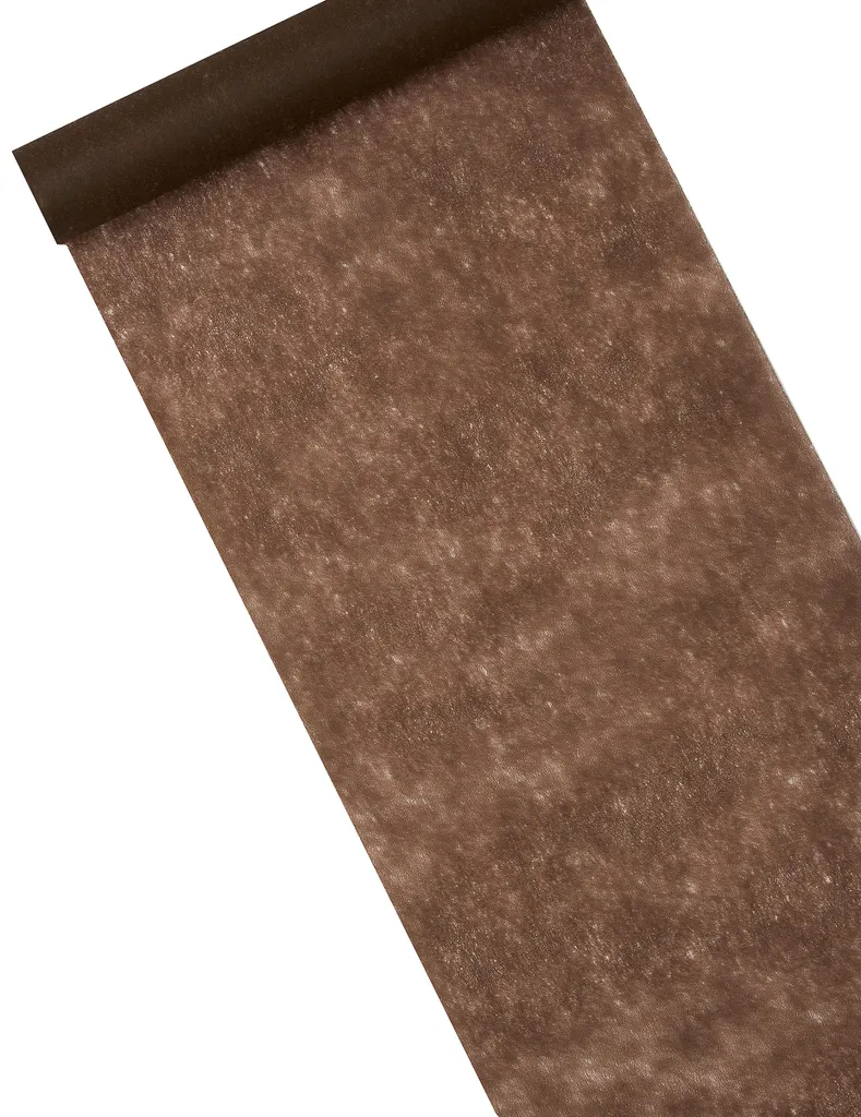 Nappe marron 30x100 cm en tissu résistant - Finition premium textile