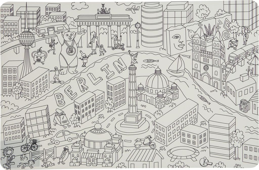 Tischset PH CITY 43,5x28,5cm 4 Dekore, Mix