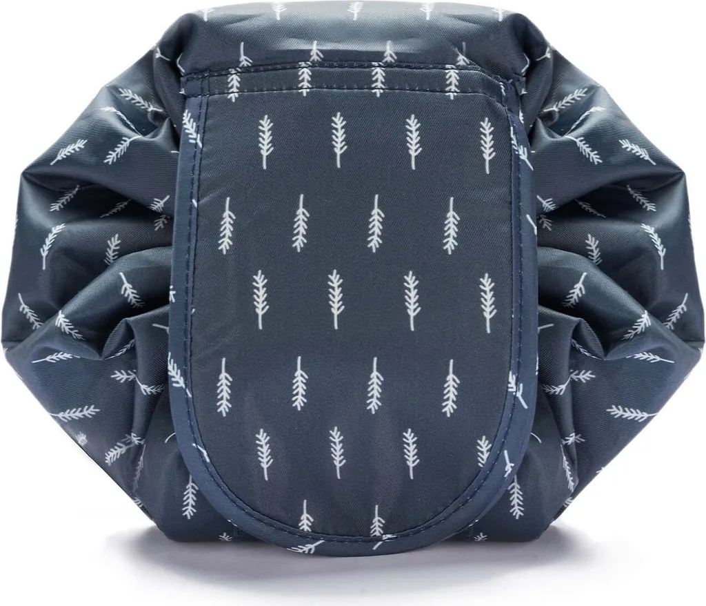 Vanity case de voyage bleu marine - Grand nécessaire de toilette souple