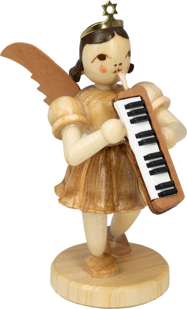 Kurzrockengel mit Melodika, natur (6,6cm) von Blank Kunsthandwerk