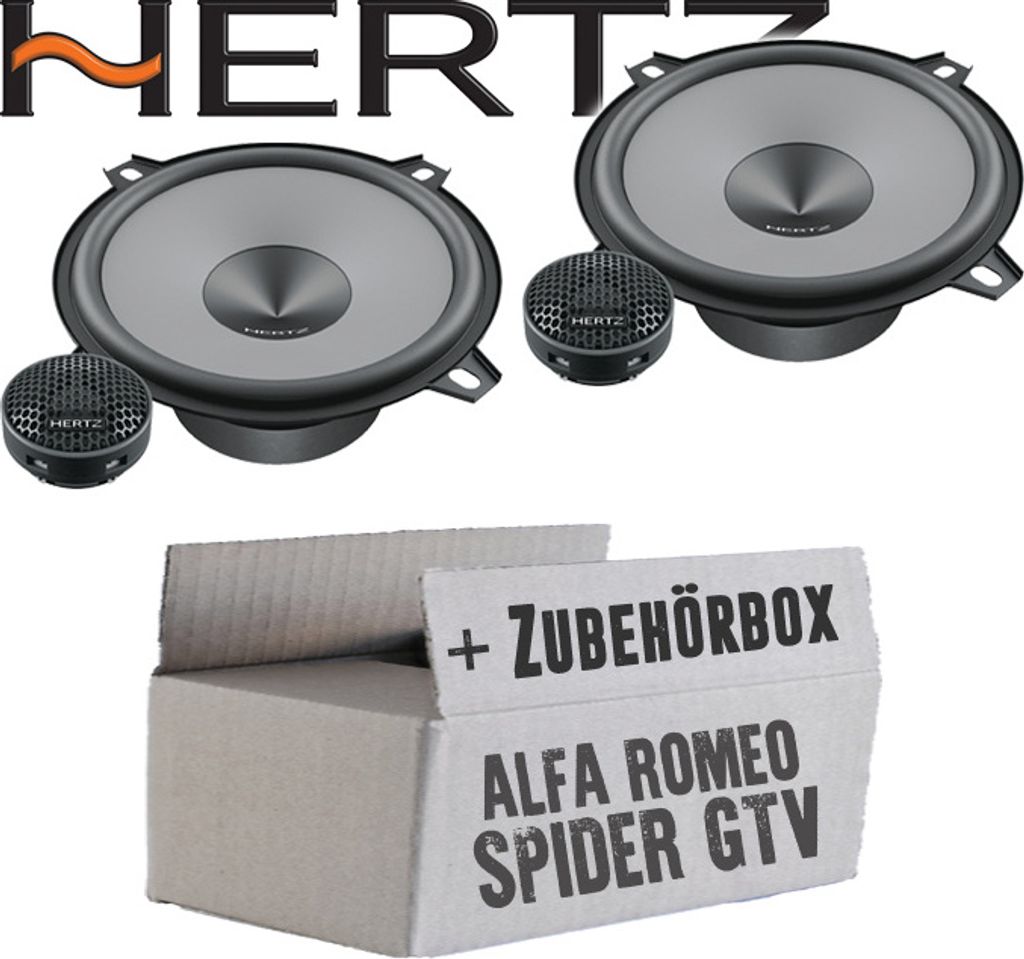 Hertz K 130 - KIT - 13cm Lautsprecher Komposystem - Einbauset passend für Alfa Romeo Spider + GTV - justSOUND
