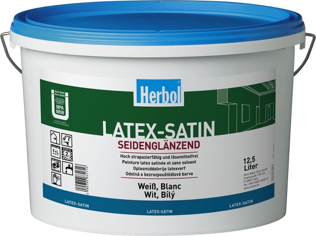 Herbol Latex Satin 12,5l, weiss