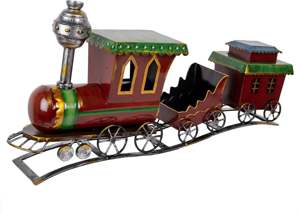 Train de Décoration Rouge Métallisé 70 cm - Design Rétro Clayre & Eef