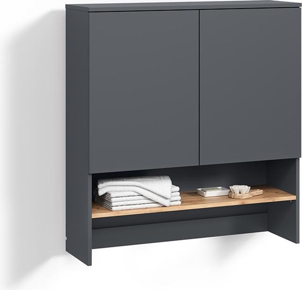 Waschmaschinenschrank Livinity Paolina Anthrazit/Goldkraft Produktbild 