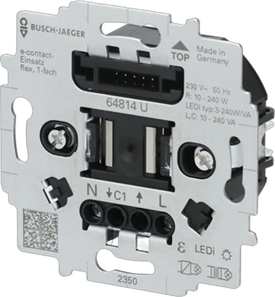 Busch-Jaeger 64814 U e-contact-Einsatz flex simple 230V pour électricien