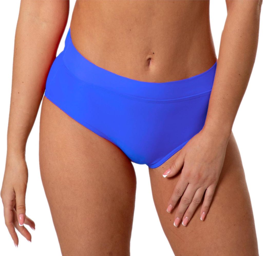 Aquarti Bikinihose Damen mit Hohem Bund, Farbe: Kornblumenblau, Größe: 42