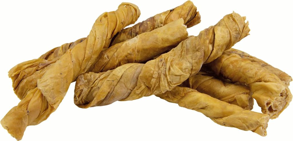 Schecker - Kälberblasen-Sticks für junge Hunde und Senioren als Kauartikel geeignet