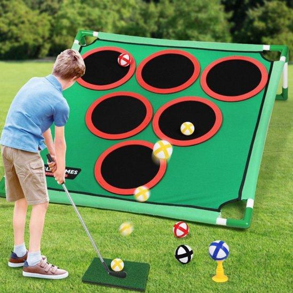 Golfspielzeug-Set für Innen- und Außenbereich, enthält Produktbild 