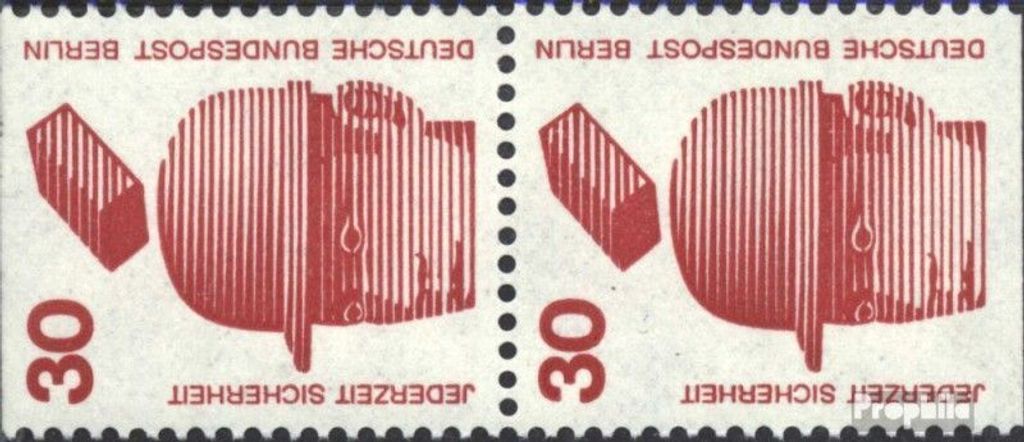 Briefmarken Berlin (West) 1974 Mi 406C/D senkrechtes Paar gestempelt Unfallverhütung