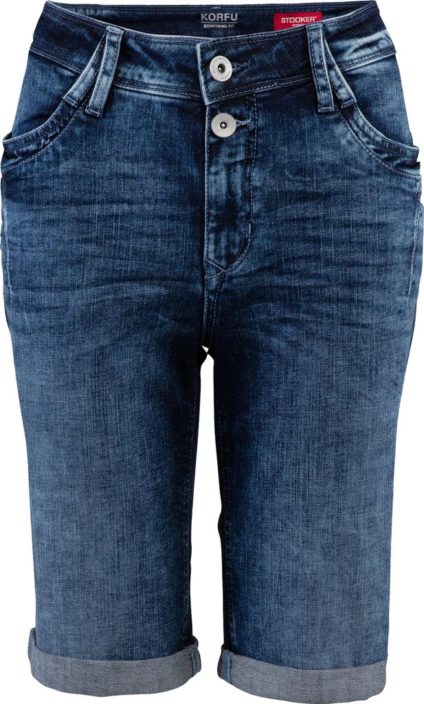 Stooker Women KORFU Damen Bermudas Slim Fit 42 heavy used blue