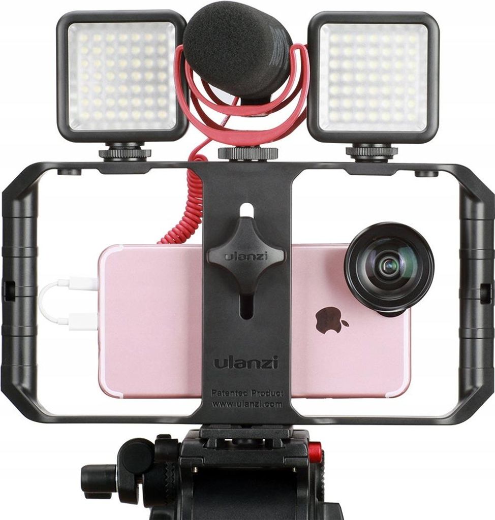 Ulanzi U-Rig Pro, Schwarz, iPhone XS Max, iPhone XR 8 plus, iPhone X, Samsung, Huawei, Most smartphone with or without a case...