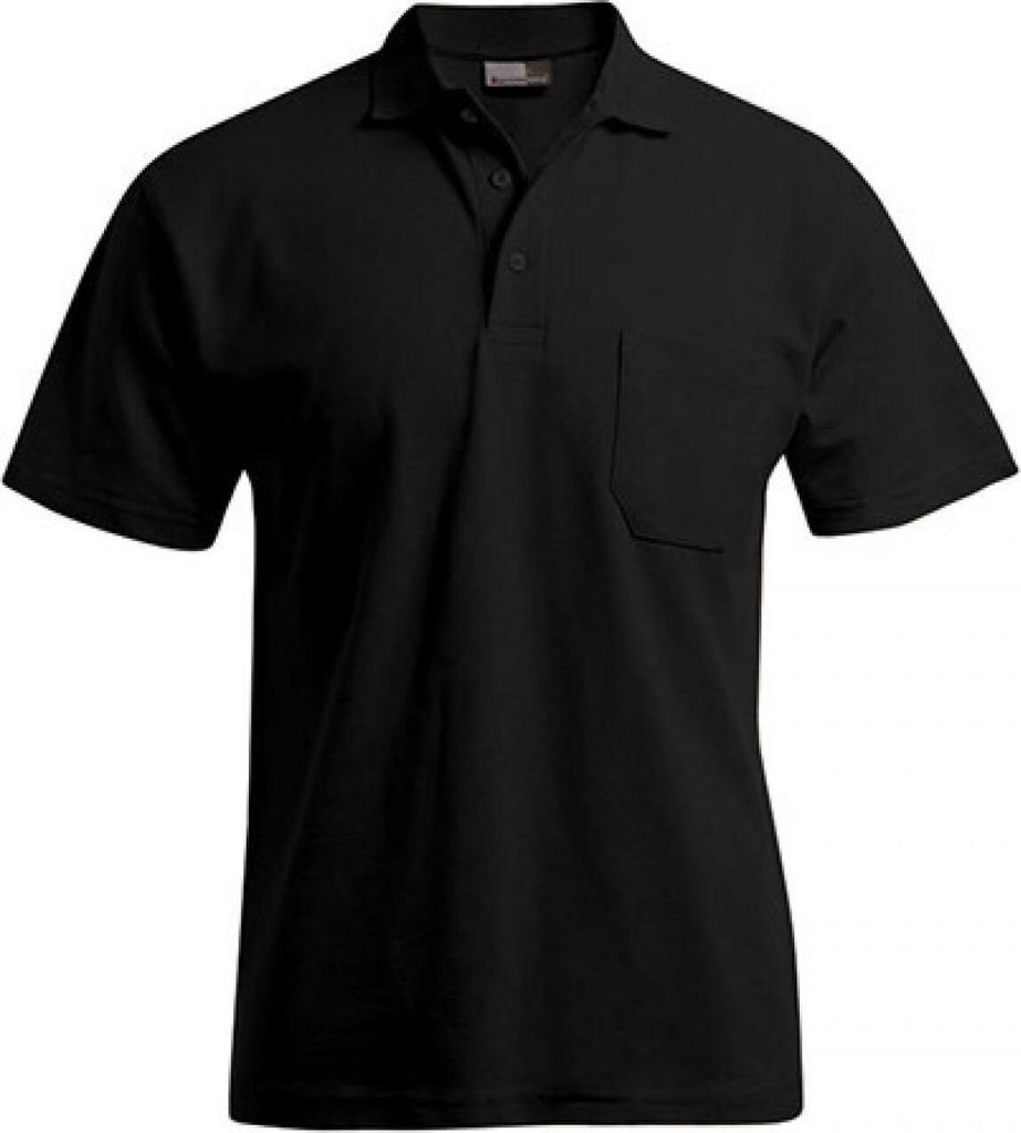 Heavy Poloshirt mit Brusttasche Herren, Schwarz, L Produktbild 