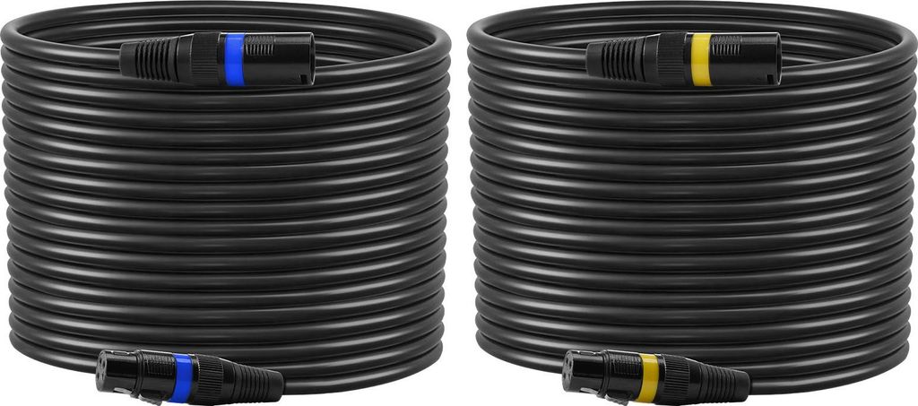 SucceBuy Câble XLR 30,48 m, lot de 2, câble microphone DMX Image du produit 