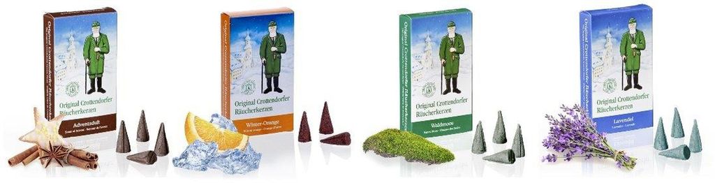 Original Crottendorfer - Sada 4 vonných kužeľov - rôzne Obrázok produktu 
