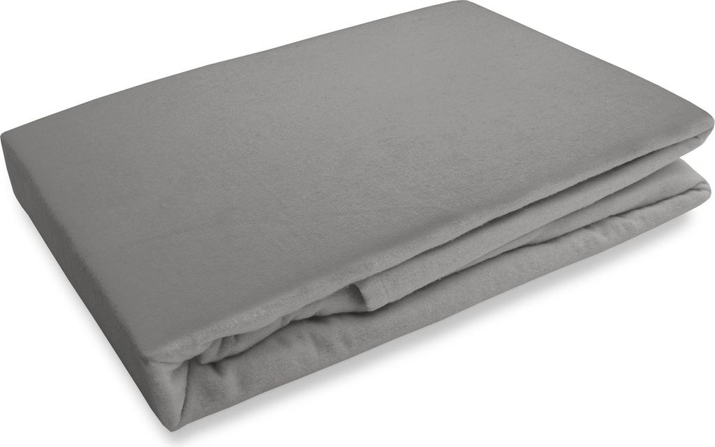 Bettlaken, Flanell-Spannbettlaken 200x220 Grau