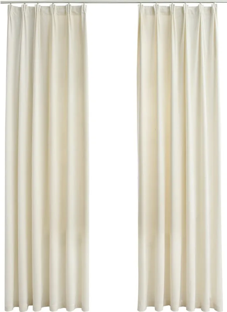 Tende Velluto Crema 2 Pezzi 140x245cm - Atmosfera Calda e Intima