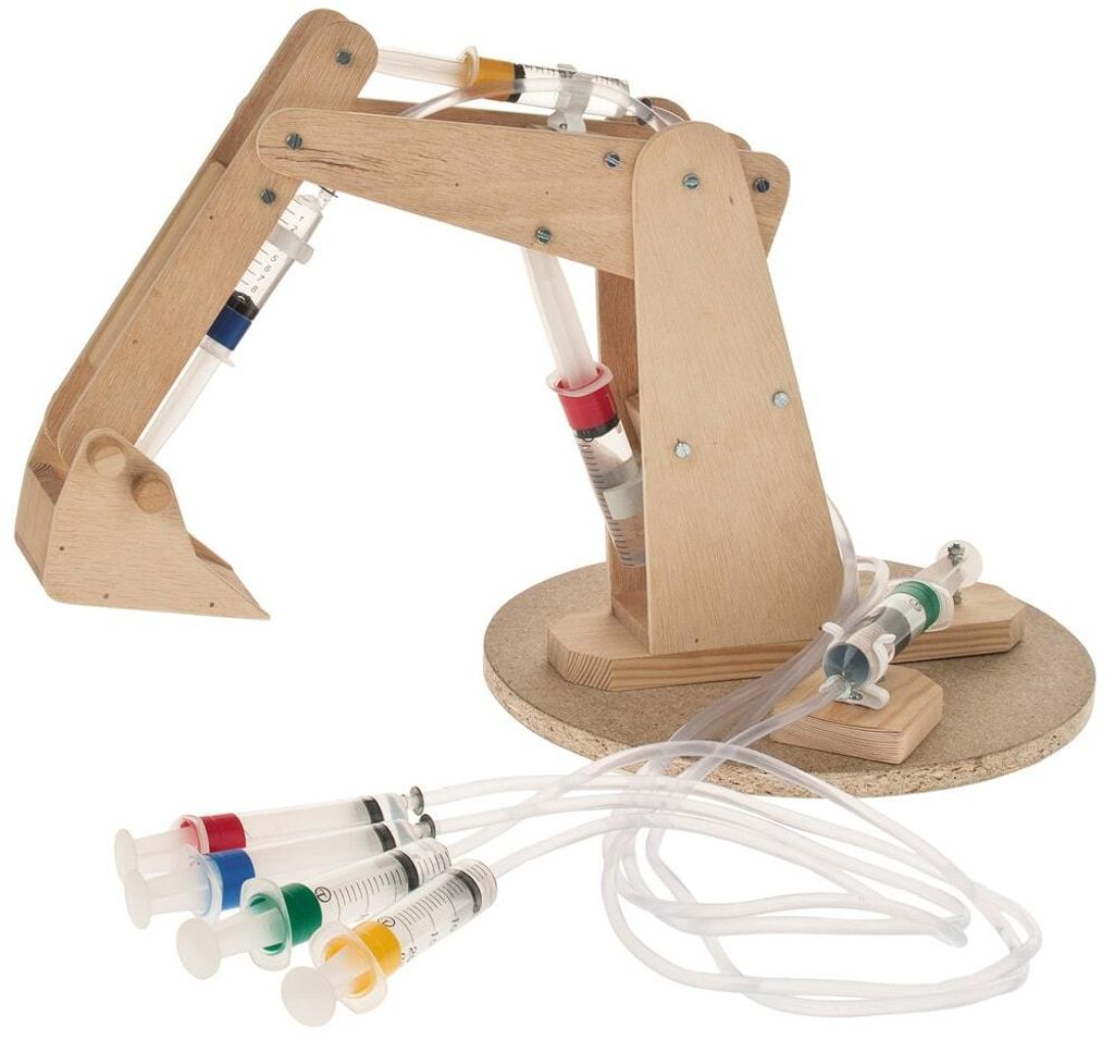 matches21 Roboterarm-Bagger 42 cm Bausatz f. Kinder Werkset Bastelset ab 13 Jahren