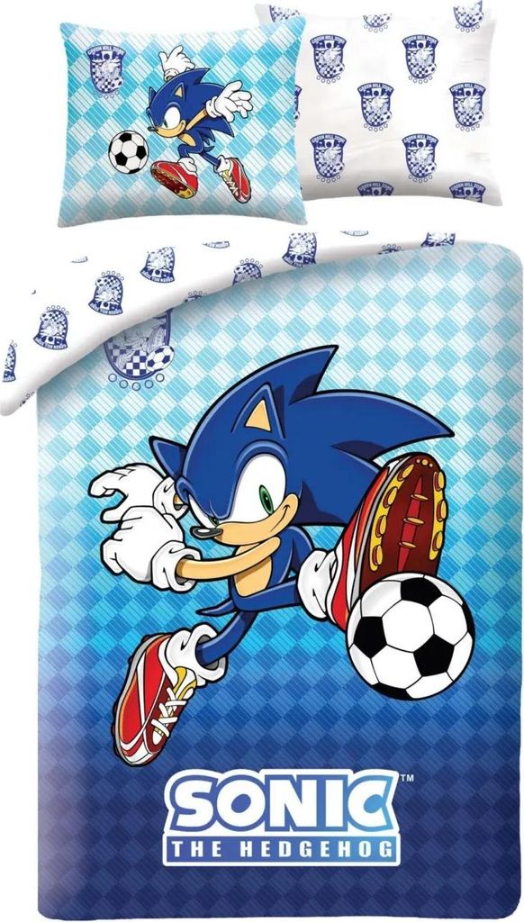 Sonic Bettbezug Fußball 140 x 200 cm Produktbild 