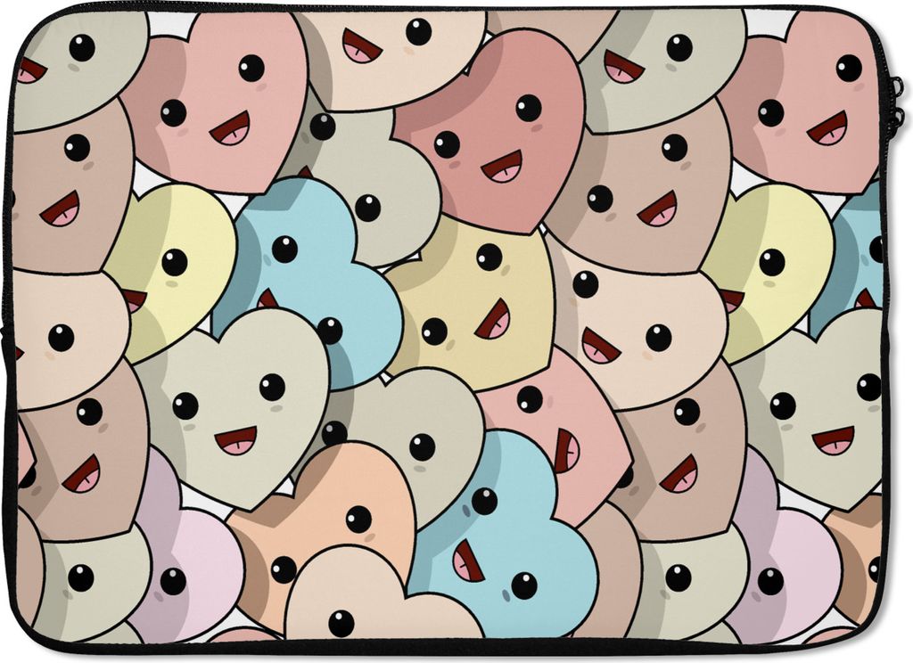 MuchoWow Laptop Hülle 13 Zoll Herz - Muster - Baby Laptoptasche - Laptophülle - Sleeve - Rundumschutz
