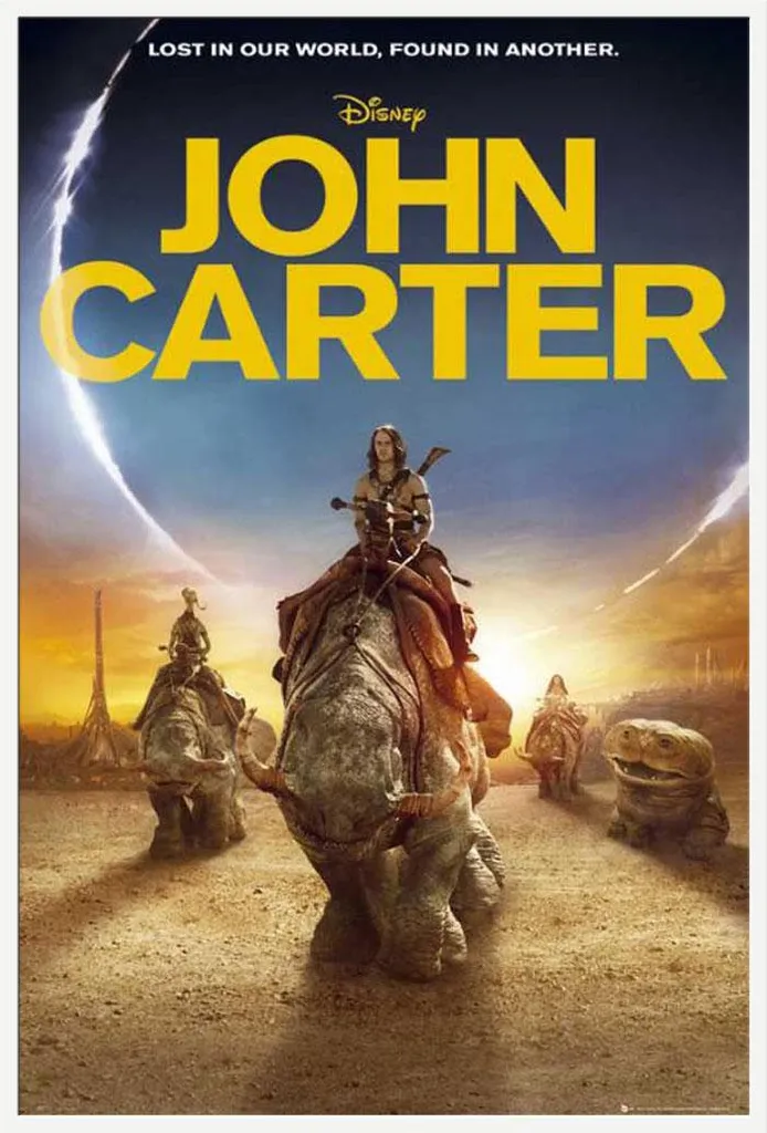 Affiche John Carter One Sheet avec cadre blanc Shinsuke® 61x91,5 cm