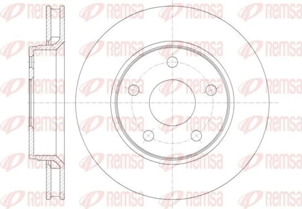 Éliminez les vibrations au freinage : Disque REMSA 61367.10 pour Wrangler
