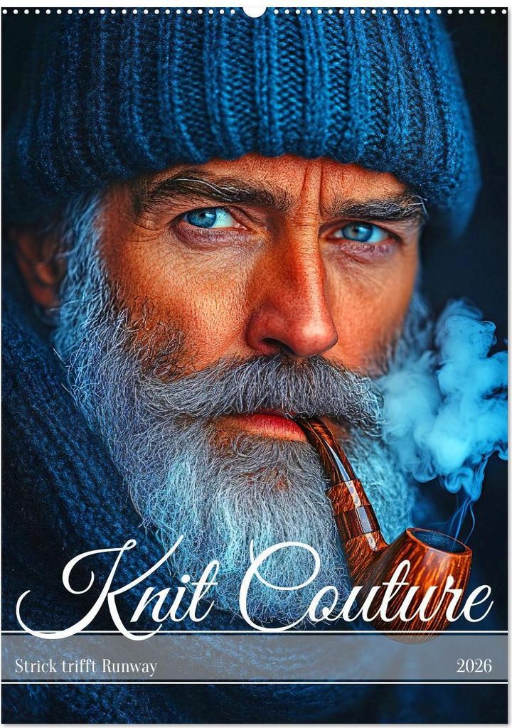 Knit Couture - Strick trifft Runway (Wandkalender 2026 DIN A2 hoch), CALVENDO Monatskalender