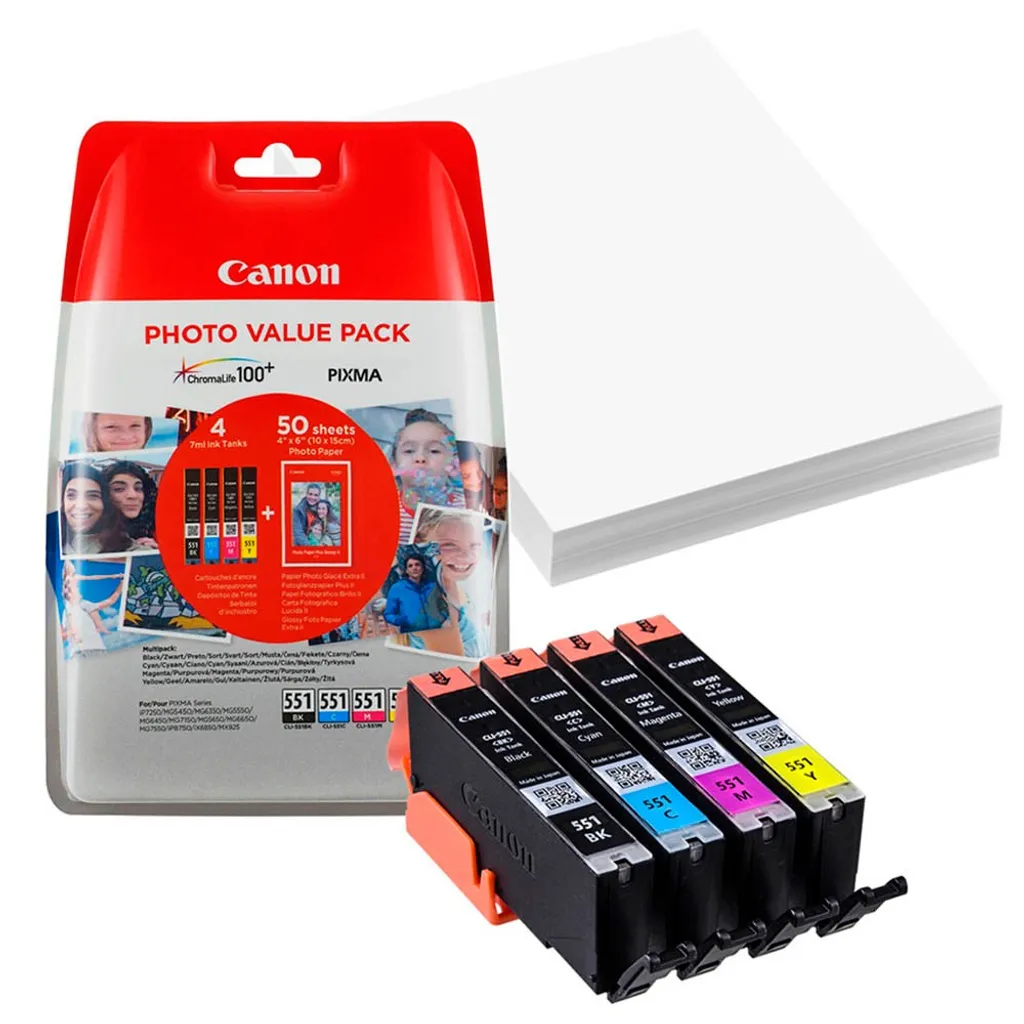 Convenienza Multipack Canon CLI-551 - Kit 4 Colori Risparmio Sicuro - 11
