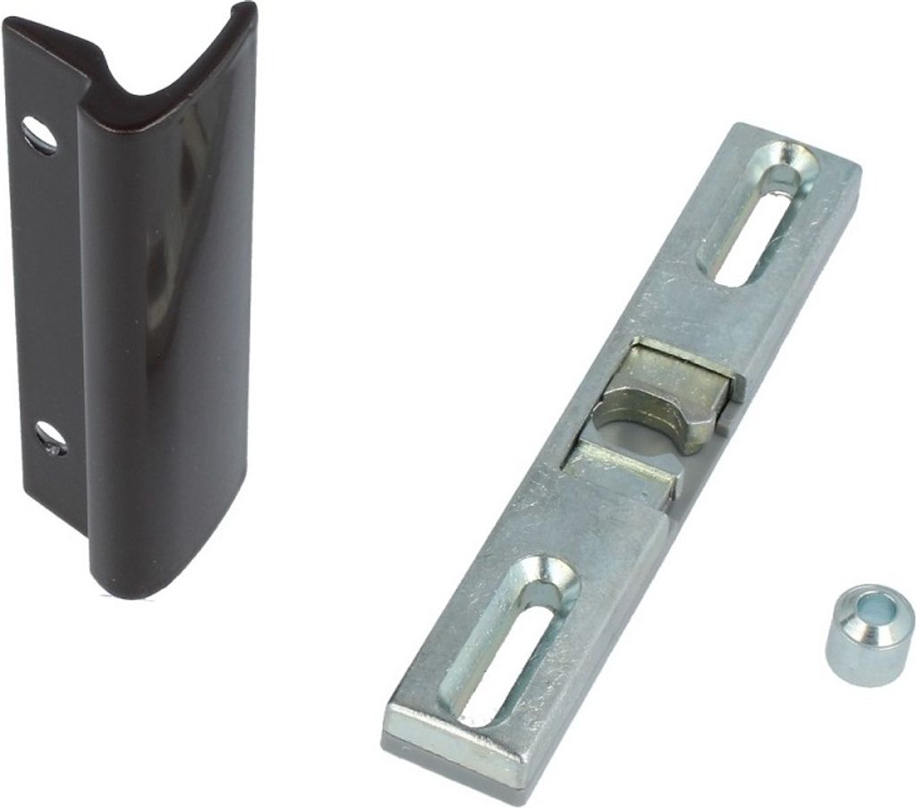 Glasfalzgriff Universalschnäpper Hülse Balkontürgriff Balkontürschnäpper Ziehgriff Braun - RAL8019