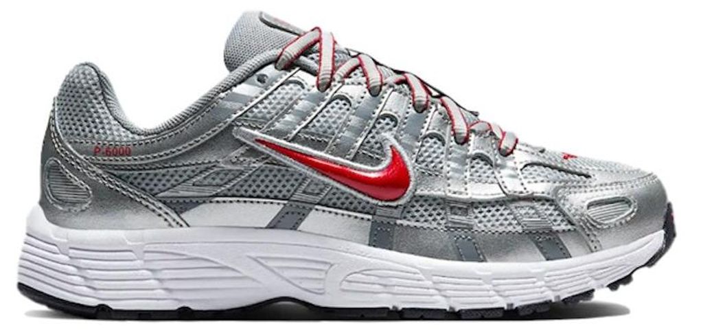Nike P-6000 Metalic Silver Cool Red (GS) - EU 35.5 Produktbild 