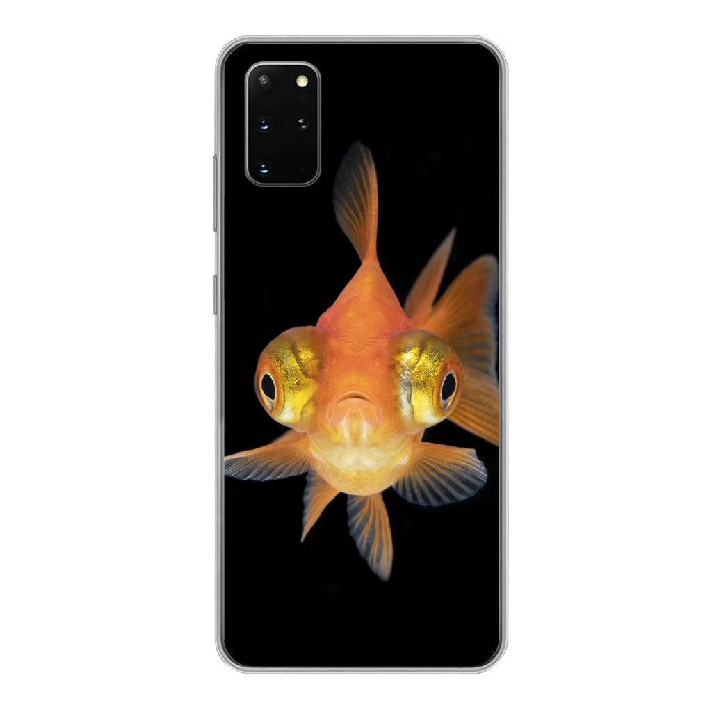 MuchoWow Handyhülle Schutzhülle Hülle für Samsung Galaxy S20 Plus Goldfisch - Meerestiere - Augen Silikon Softcase Handy Hülle - Hartschale