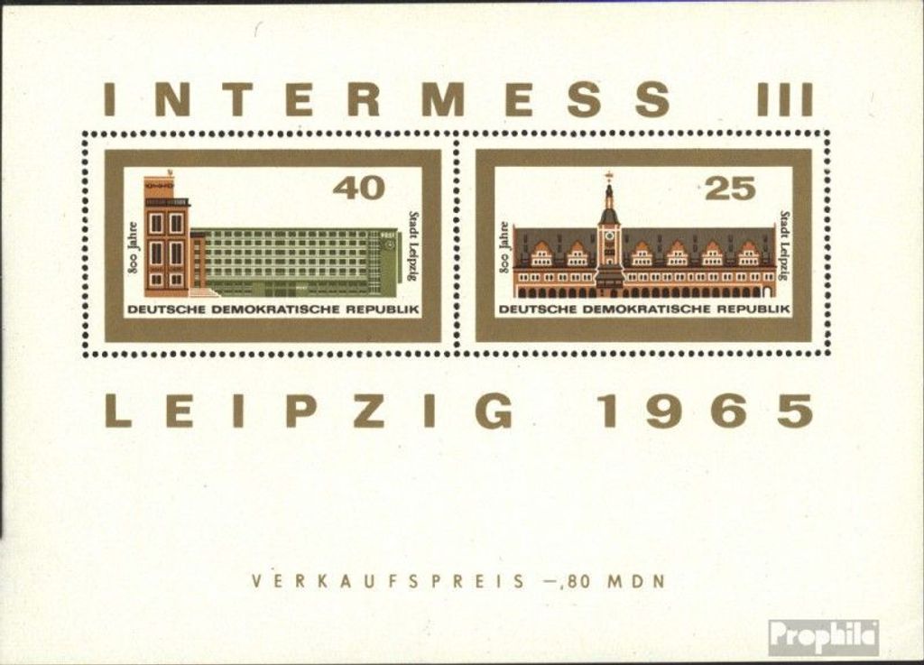 Briefmarken DDR 1965 Mi Block24 Ersttagssonderstempel gestempelt Internationale Briefmarkenausstellung / Bl.23/24