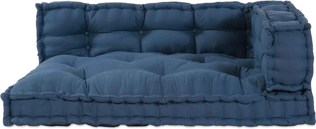 vidaXL Pallet Sofa Kissen 3 pcs Indigo 120 x 80 x 38 cm Stoff