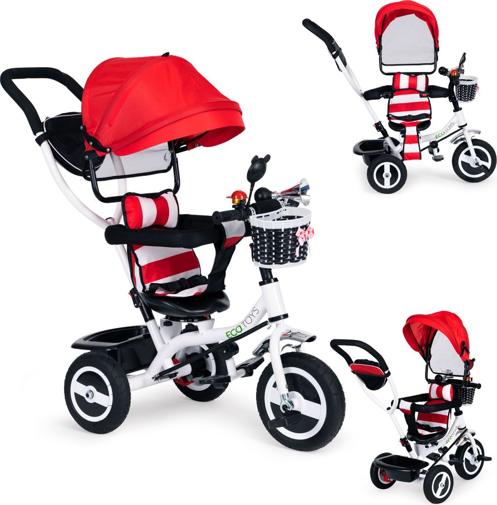 Auvent rotatif de tricycle, roues en caoutchouc durables Image du produit 