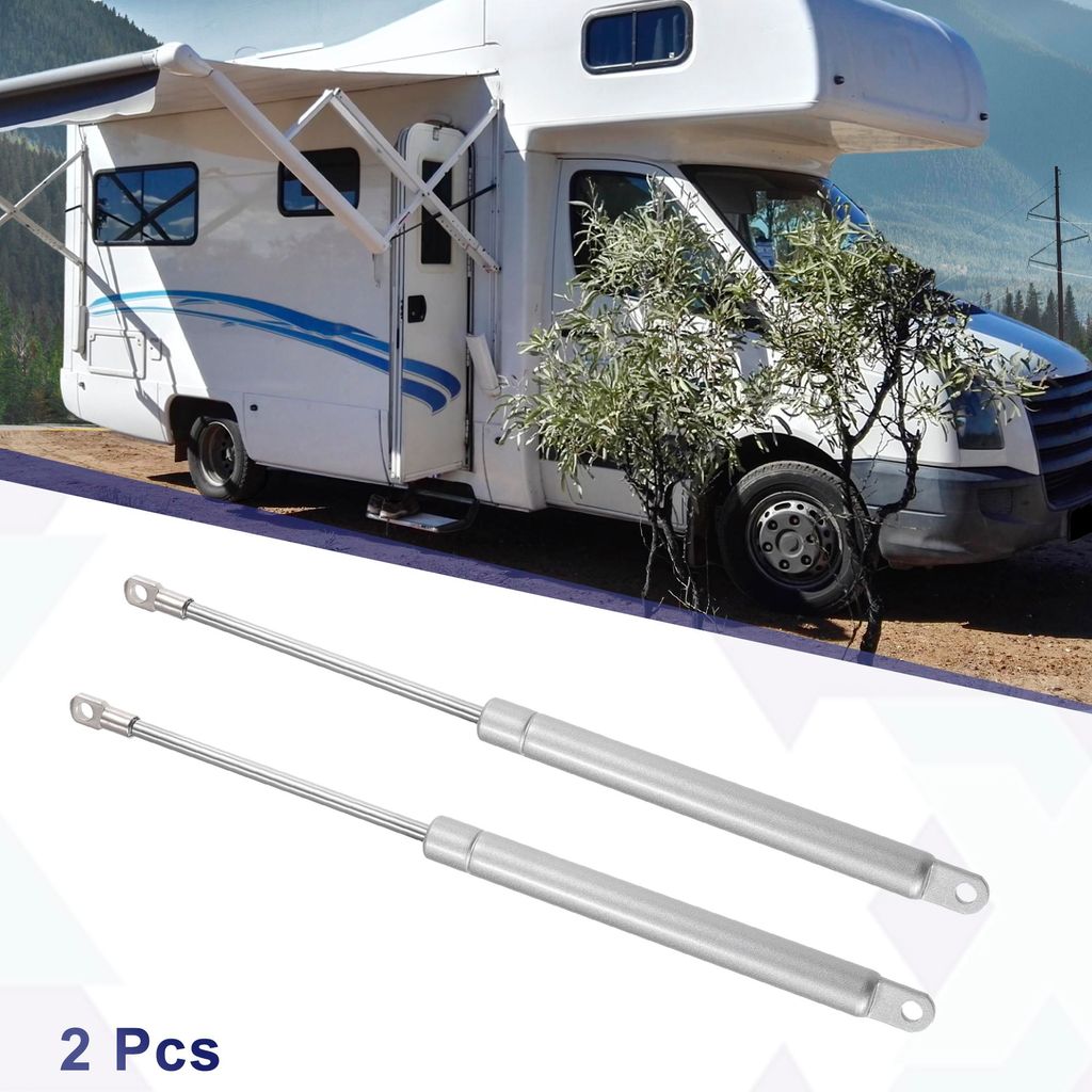 2 Stück 12 Zoll 10Ib/45N Silberfarbene Gasdruckfedern Stützen Stoßdämpfer Universal für Wohnmobil Auto LKW Boot Fenster Schranktürabdeckungen