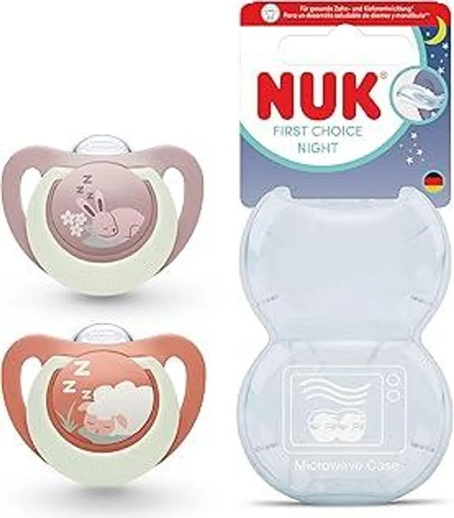 Ciuccio NUK First Choice Night 0-6m | Ortodontico e Luminoso Notte