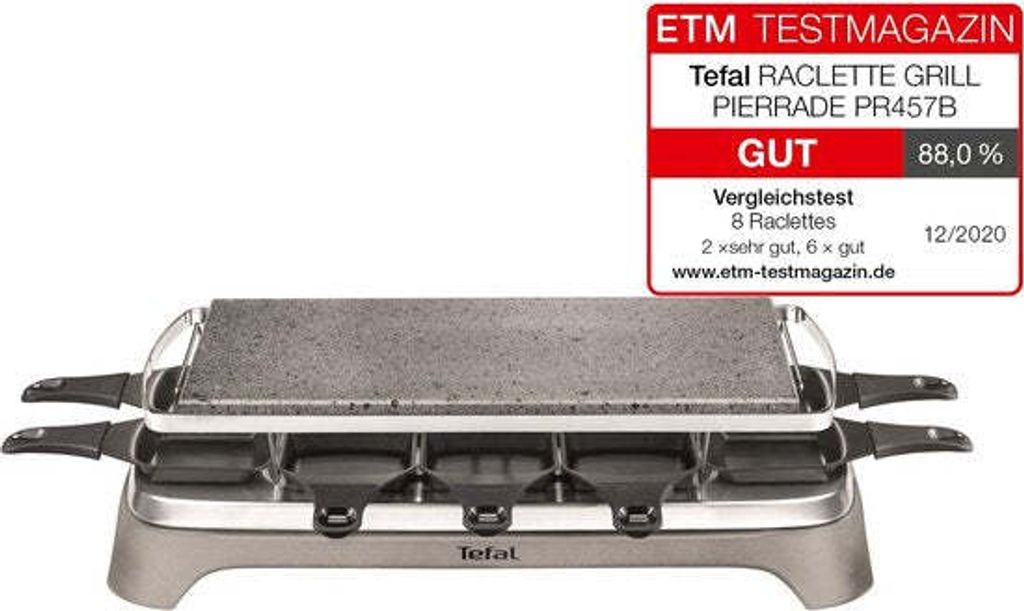 Tefal Raclette Pierrade PR457B für 10 Personen grau Produktbild 21
