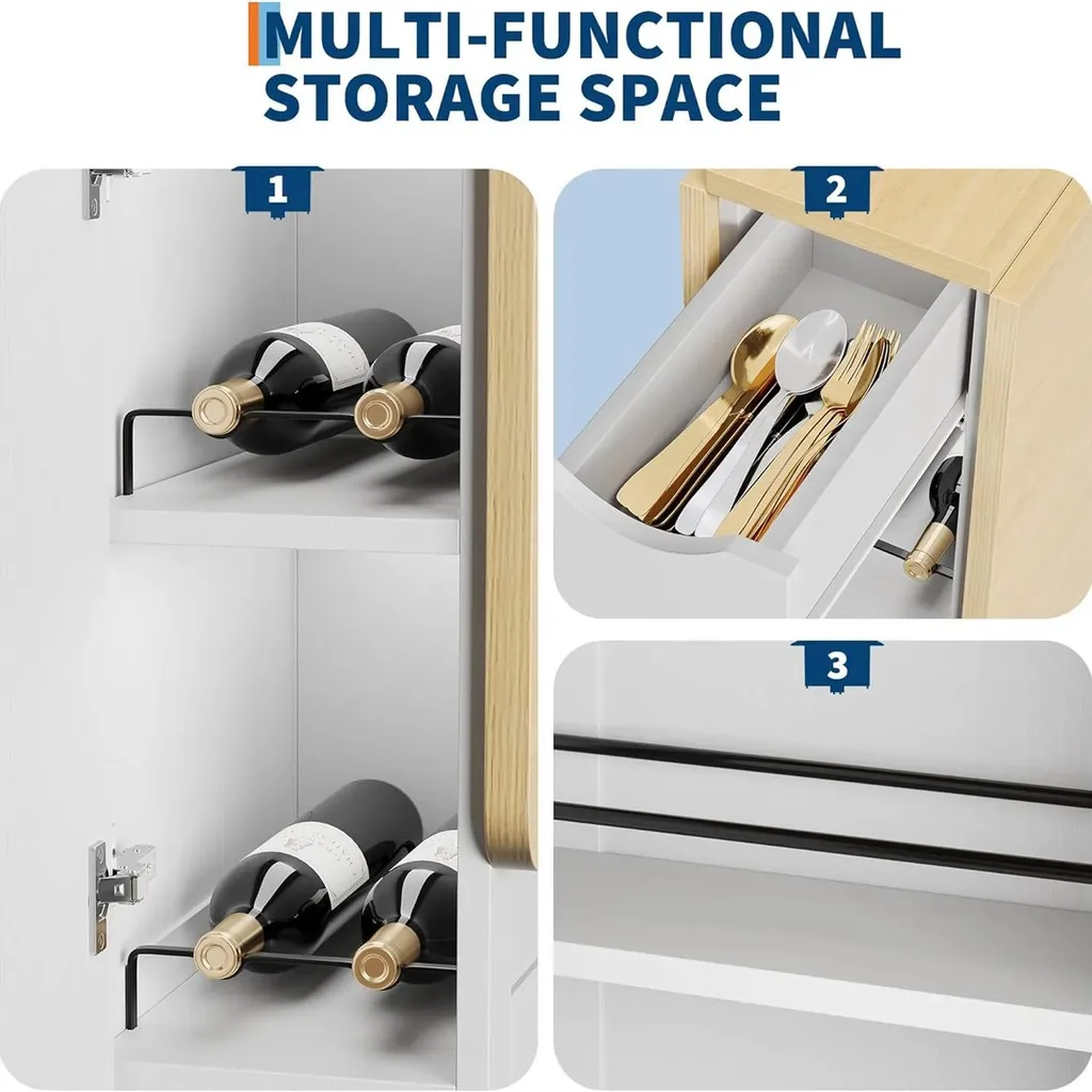 Table de cuisine ronde modulable gain de place avec rangements intégrés - 8