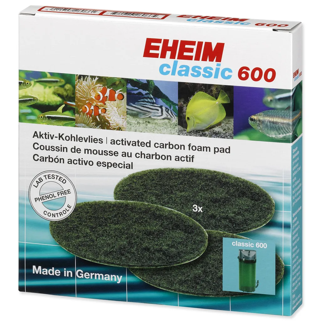 Set 3 Spugne Carbone Eheim 2628170 per Filtro Esterno Classic 2217