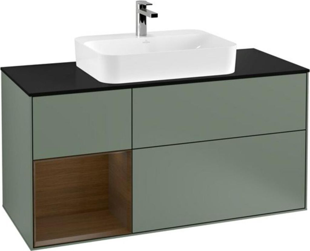 V&B Waschtischunterschrank Finion 120cm, Pl b m, Rg li wal ven, Oli. m Lac