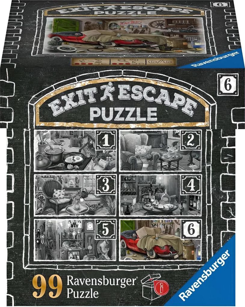 Ravensburger EXIT Puzzle 16882 - Dans le garage du manoir - Image du produit 