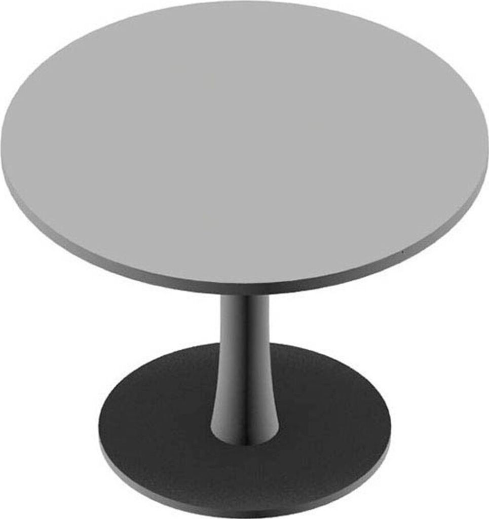 Quadrifoglio Konferenztisch lichtgrau rund, Säulenfuß silber, 100,0 x 100,0 x 74,0 cm