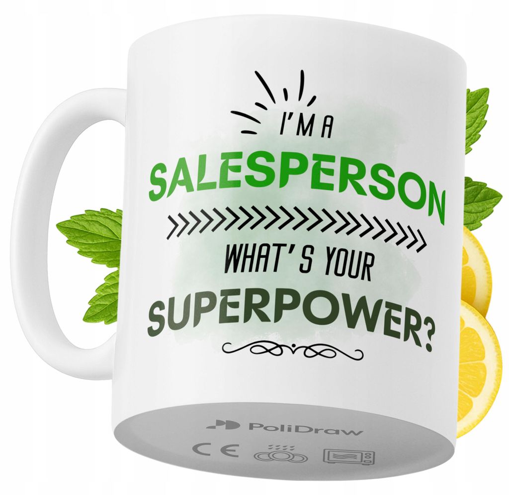 Lustige Kaffeetasse mit witzigem Textdesign für Verkäufer - ideal für Geburtstage, Namenstage, Feiertage und besondere Anlässe. Hochwertige Tas...