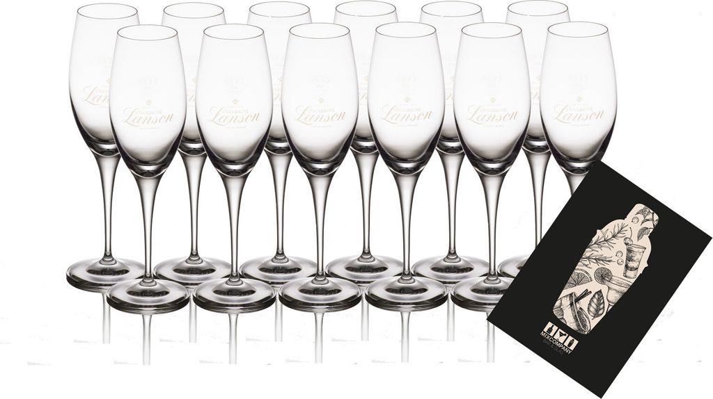Lanson Champagner 12er Set Glas Champagne Gläser