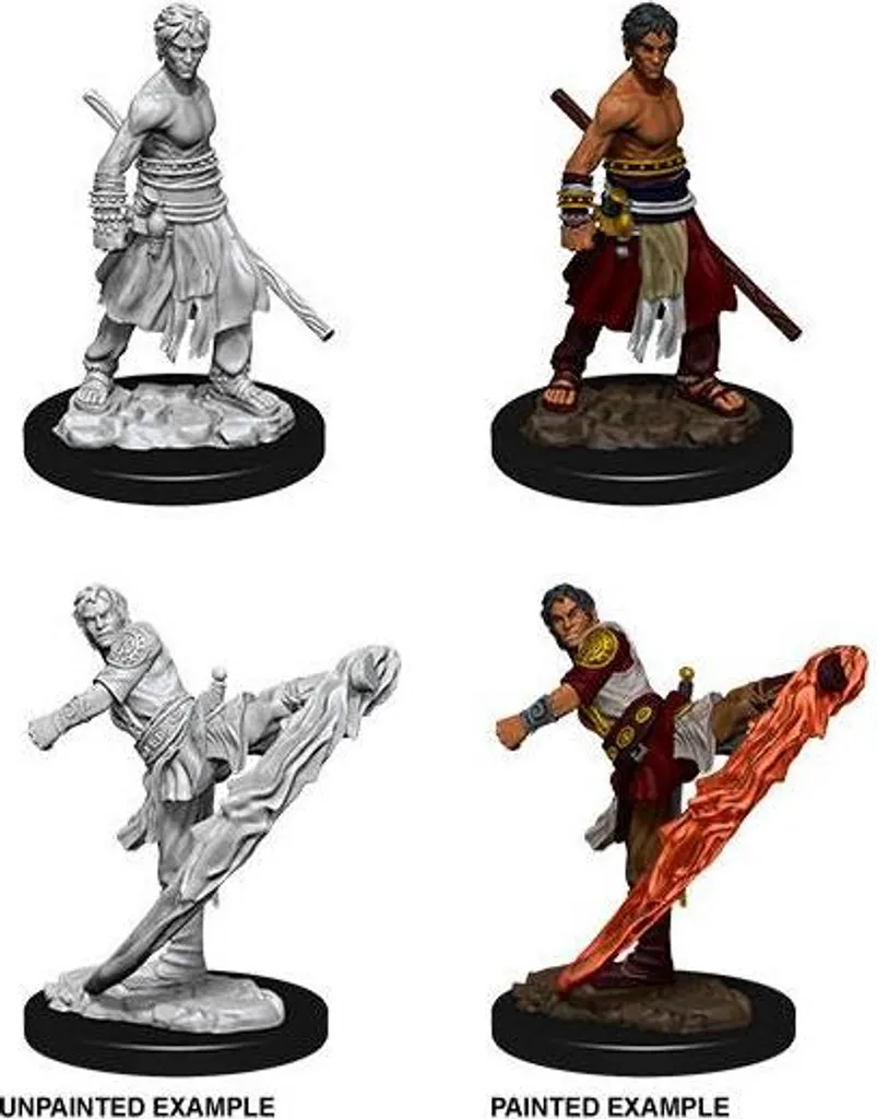 Miniatures D&D Moine Halfing : fini les poses statiques et l'apprêtage