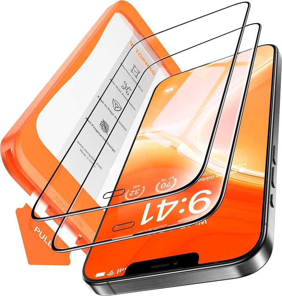 Verre Trempé iPhone 12 9H+ Ultra Résistant et Anti-Empreintes 2 Pièces